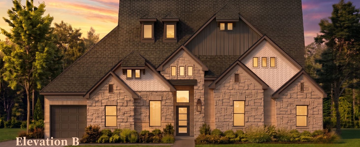Representative exterior photo of a completed home built from the Victoria by Altura Homes in Talbott Estates, Howe, TX (Image 6).