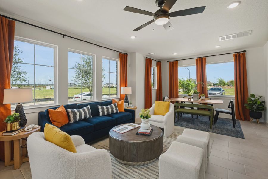 Representative furnished interior of a home built from the Dillon by Chesmar Homes in Bridgeland, Elgin (Image 3).