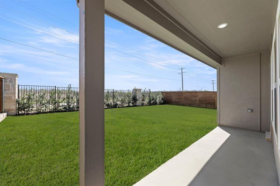 Exterior details and patio area of a home in Solterra, Mesquite (Image 3).