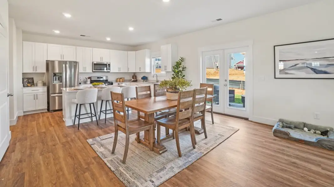 Furnished interior view inside a new home in Keebler Meadows, Johnson City (Image 4). Furnished interior view inside a new home in Keebler Meadows, Johnson City (Image 4).