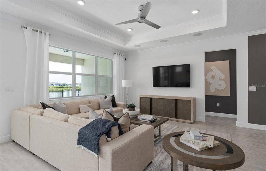 Furnished interior view inside a new home in Del Webb Lakehaven, Clermont (Image 29).