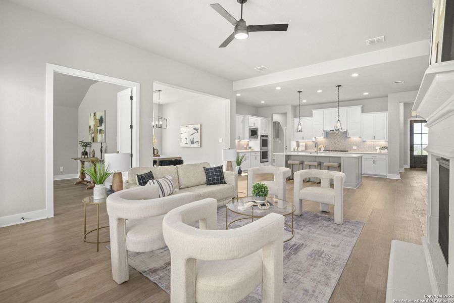 Furnished interior view inside a new home in Esperanza - 70', Boerne (Image 6).