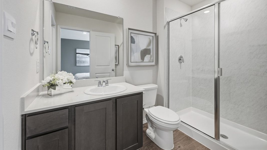 Representative furnished interior of a home built from the Argentina by D.R. Horton in Arbor Trails South, Princeton (Image 24).