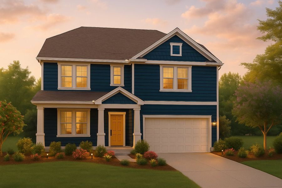 Representative exterior photo of a completed home built from the Cypress II Trinity Grove Signature by Brohn Homes in Trinity Grove, Spring, TX (Image 12). Representative exterior photo of a completed home built from the Cypress II Trinity Grove Signature by Brohn Homes in Trinity Grove, Spring, TX (Image 12).