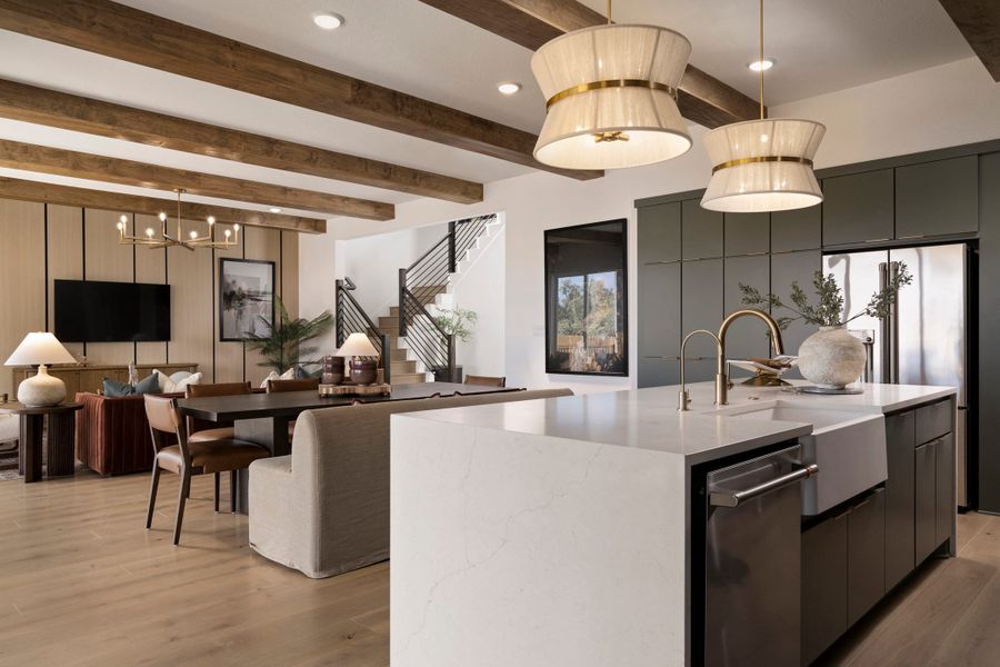 Furnished interior view inside a new home in Lariat, Liberty Hill (Image 17).