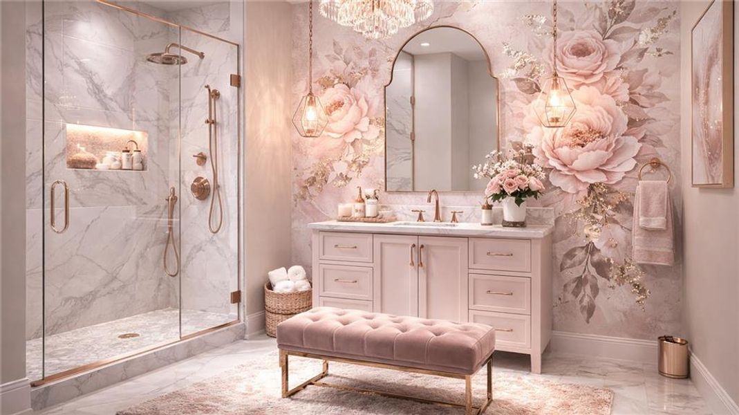 Furnished interior view inside a new home in , Alpharetta (Image 23). Furnished interior view inside a new home in , Alpharetta (Image 23).