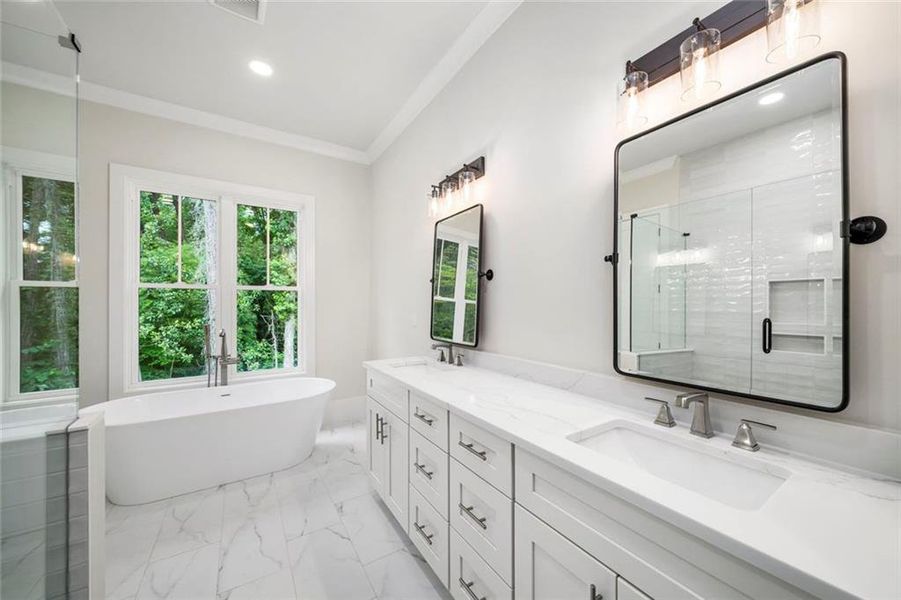 Furnished interior view inside a new home in , Atlanta (Image 34).