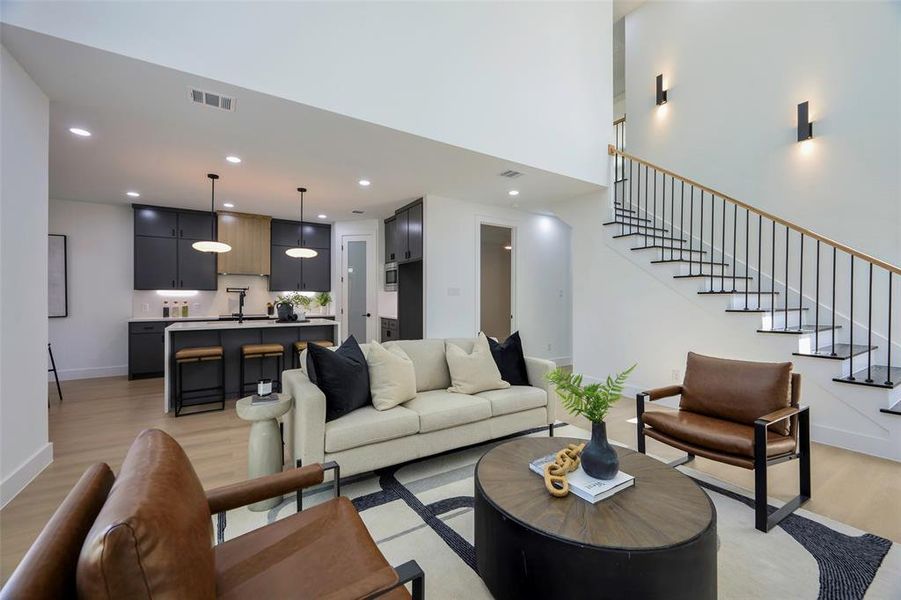 Furnished interior view inside a new home in , Dallas (Image 10). Furnished interior view inside a new home in , Dallas (Image 10).