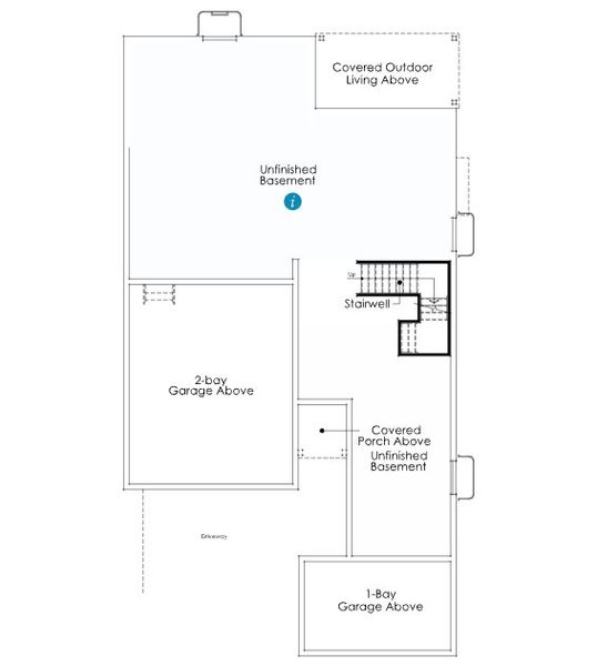 2D floor plan layout of this home in Stargaze at Solstice, Littleton, CO (Image 4).