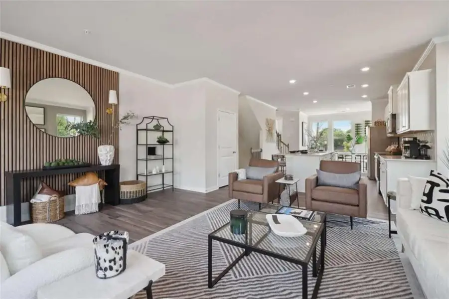 Furnished interior view inside a new home in Overlook at Peachtree Corners, Peachtree Corners (Image 8).
