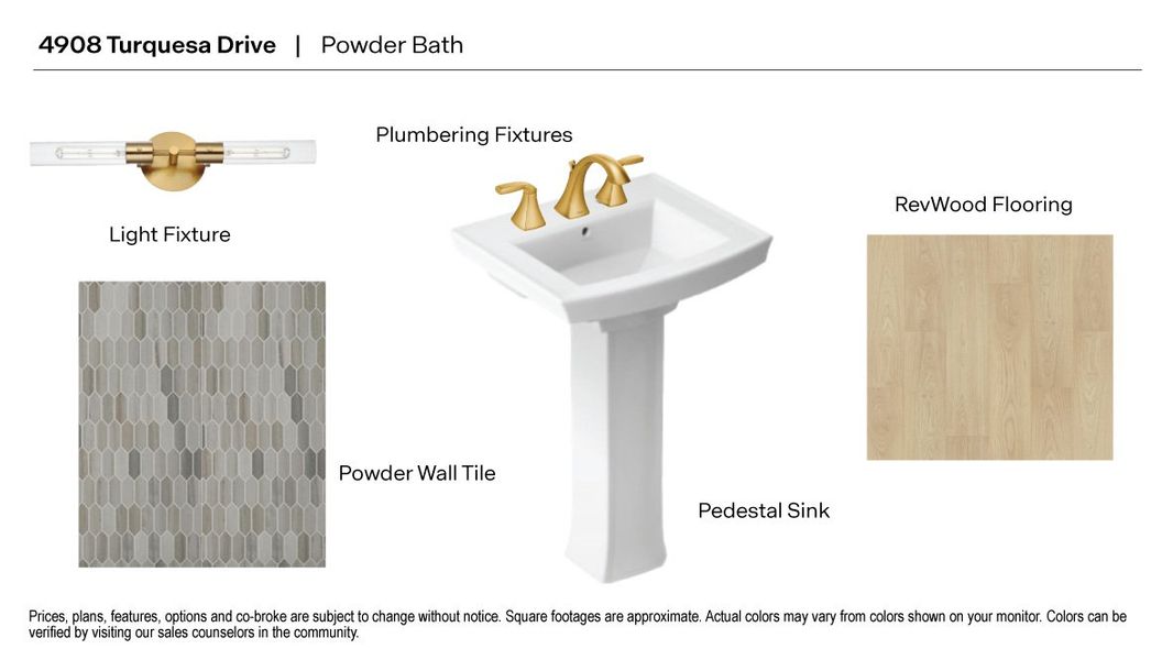 Sample of building materials used in homes in Sola Vista at West Cypress Hills, Spicewood (Image 5).