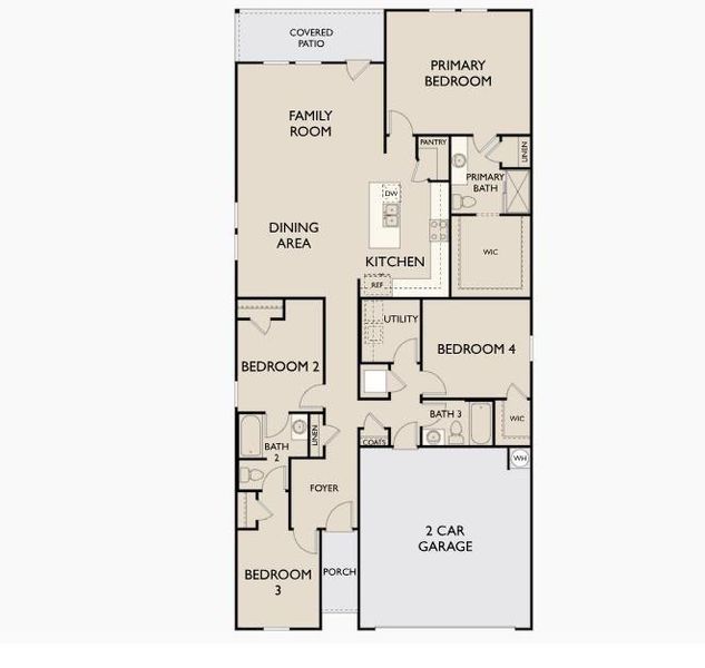 2D floor plan layout of this home in The Trails at Carmel, Pflugerville, TX (Image 3). 2D floor plan layout of this home in The Trails at Carmel, Pflugerville, TX (Image 3).
