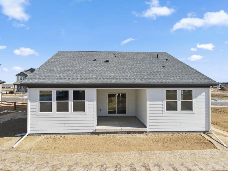 Exterior details and patio area of a home in Talon Pointe, Thornton (Image 3).