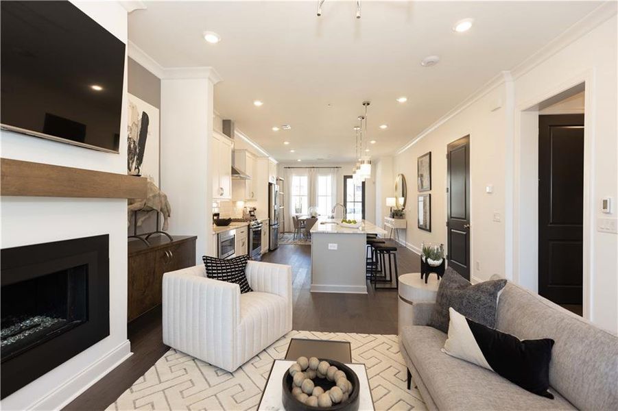 Furnished interior view inside a new home in Waterside Condos, Peachtree Corners (Image 3).