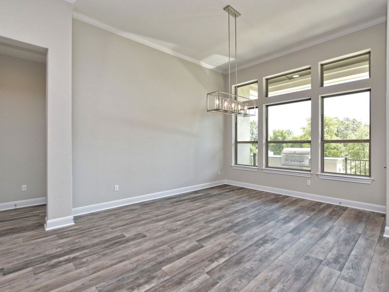 Representative unfurnished interior of a home built from the Siena III by Giddens Homes in Clearwater Ranch, Liberty Hill (Image 223).