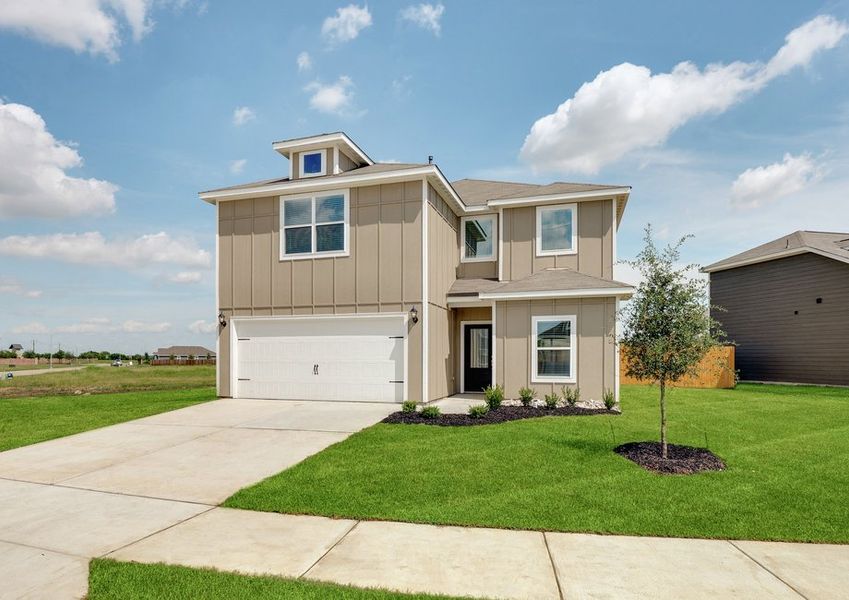 The Driftwood has an attached two-car garage. The Driftwood has an attached two-car garage.