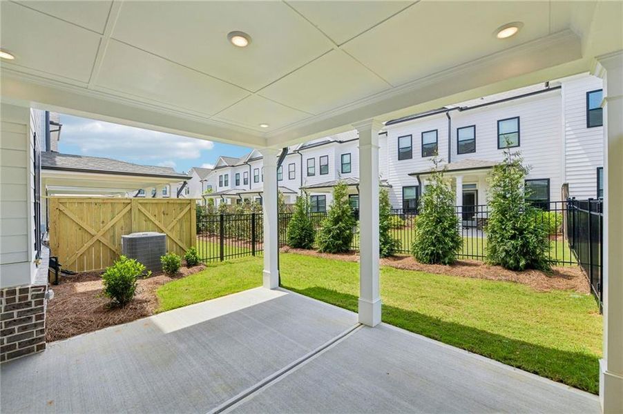 Exterior details and patio area of a home in , Buford (Image 24).