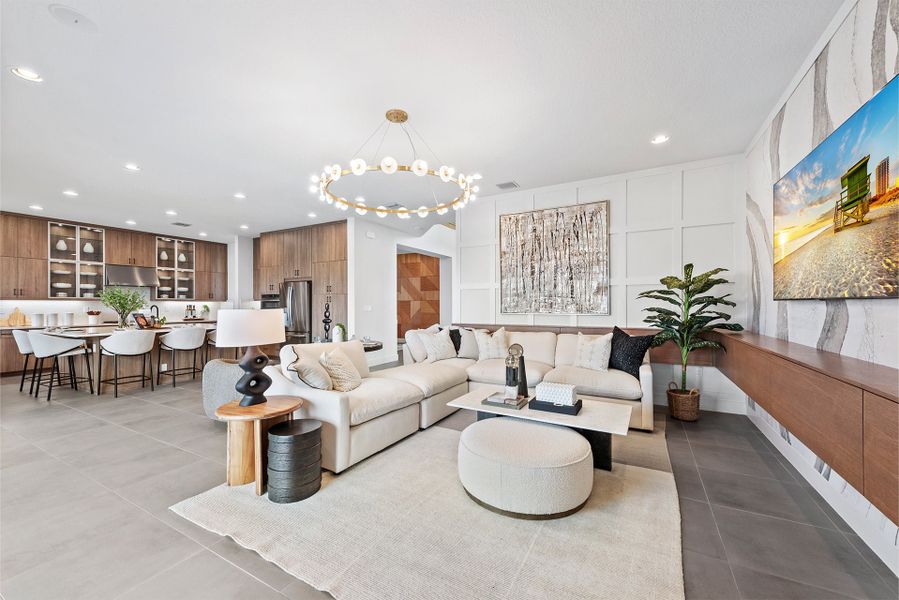 Representative furnished interior of a home built from the Polynesia by GL Homes in Lotus Edge, Boca Raton (Image 8).