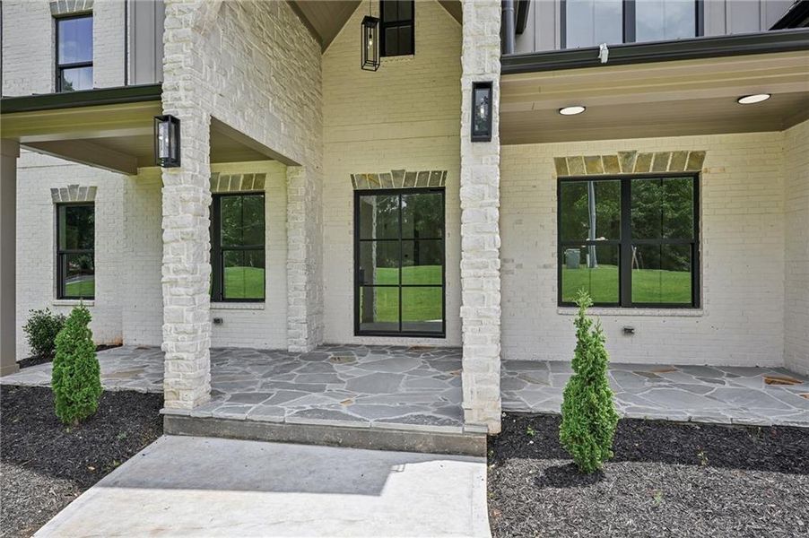 Exterior details and patio area of a home in , Buford (Image 3).
