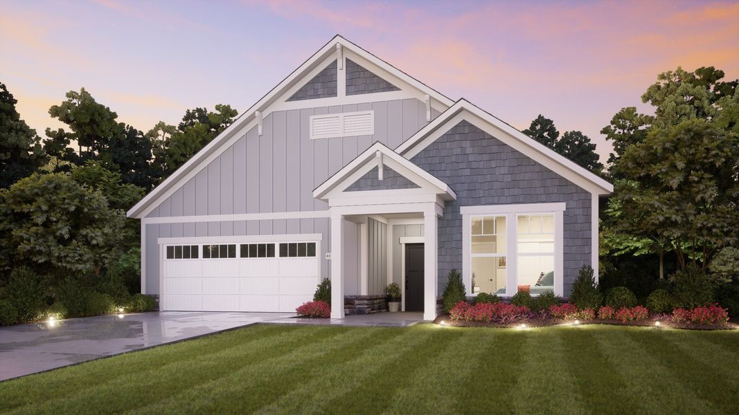 Representative exterior photo of a completed home built from the Portico by Epcon Communities in The Courtyards at Stewarts Creek, Smyrna, TN (Image 2).