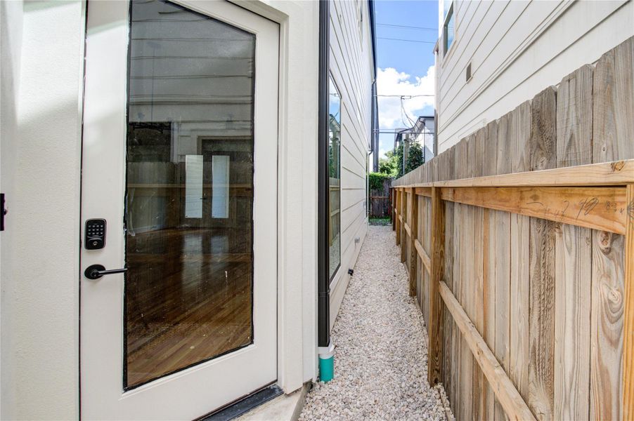 Exterior details and patio area of a home in , Houston (Image 26).