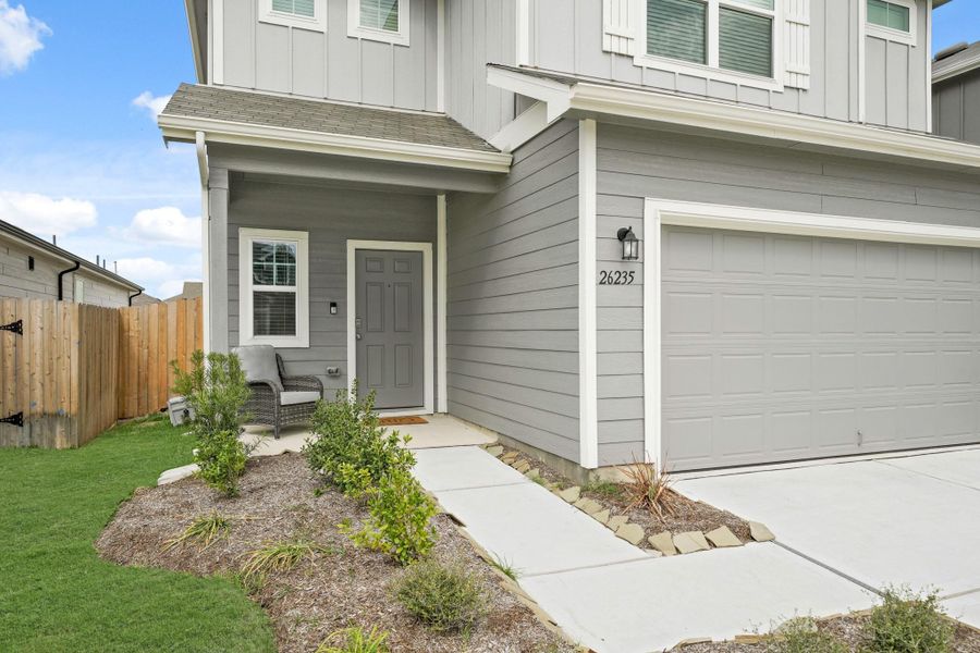Exterior details and patio area of a home in Decker Farms, Magnolia (Image 4).