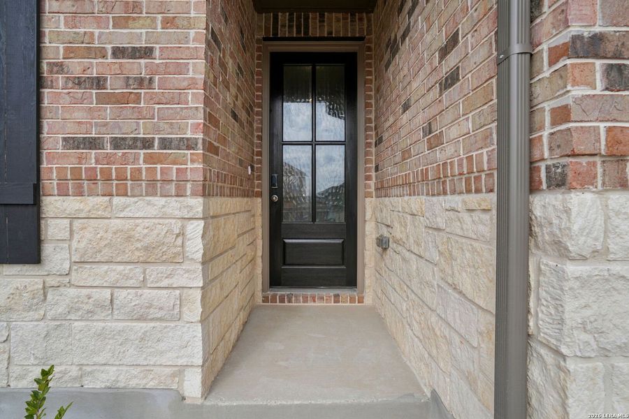 Exterior details and patio area of a home in Legendary Trails - Premier Series, Cibolo (Image 21).