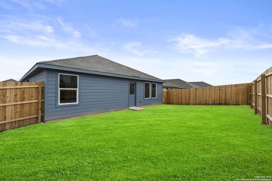 Exterior details and patio area of a home in Voss Farms: Watermill Collection, New Braunfels (Image 2).