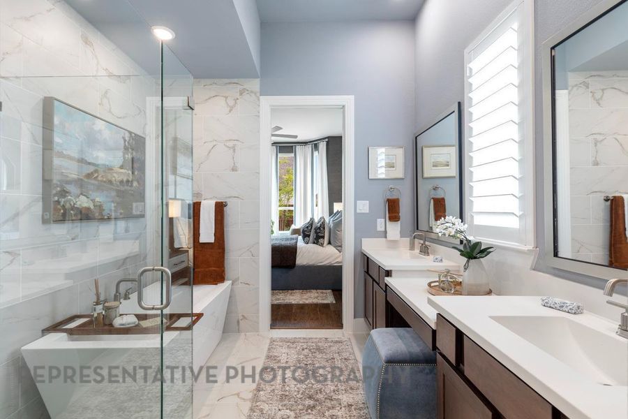 Furnished interior view inside a new home in 6 Creeks at Waterridge: 55ft. lots, Kyle (Image 33). Furnished interior view inside a new home in 6 Creeks at Waterridge: 55ft. lots, Kyle (Image 33).