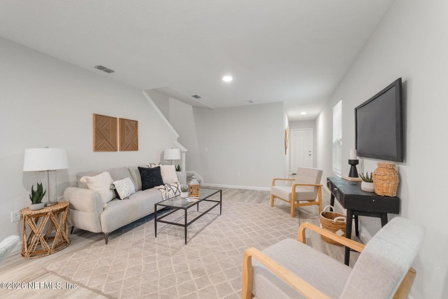 Furnished interior view inside a new home in , Jacksonville (Image 15). Furnished interior view inside a new home in , Jacksonville (Image 15).