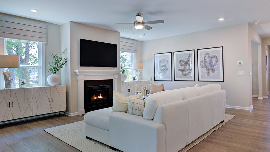 Furnished interior view inside a new home in Silverstone, Knightdale (Image 12). Furnished interior view inside a new home in Silverstone, Knightdale (Image 12).
