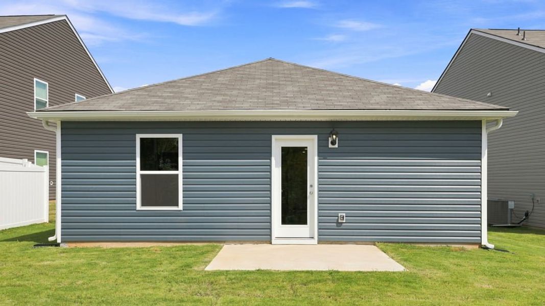 Exterior details and patio area of a home in Tyger Pines, Moore (Image 17).