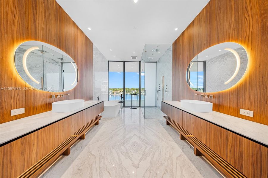 Furnished interior view inside a new home in , Miami (Image 40).