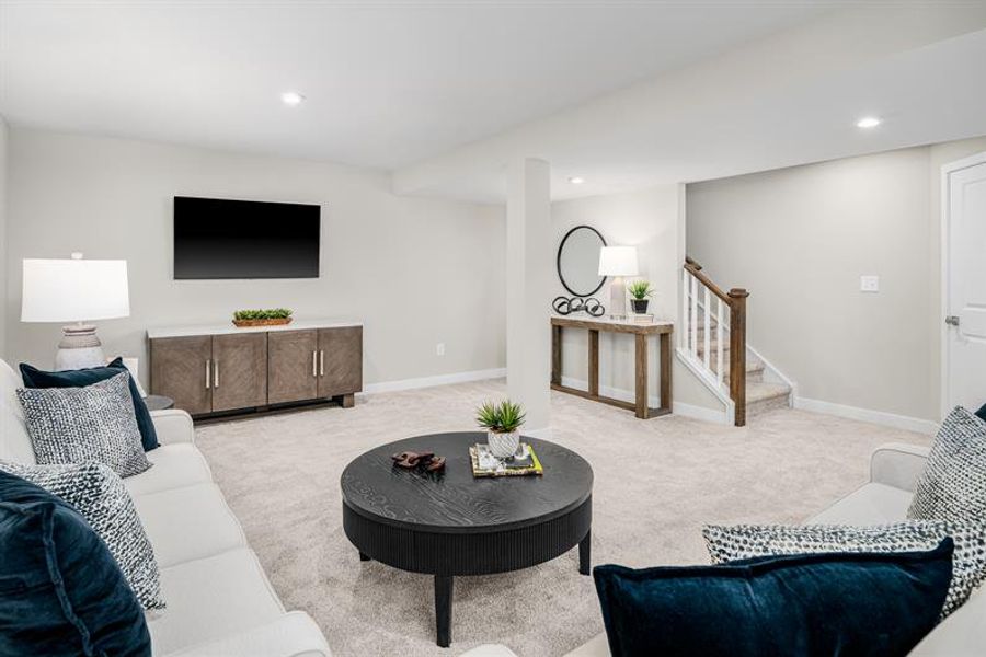 Representative furnished interior of a home built from the Columbia by Ryan Homes in Crystal Falls, Dawsonville (Image 19).