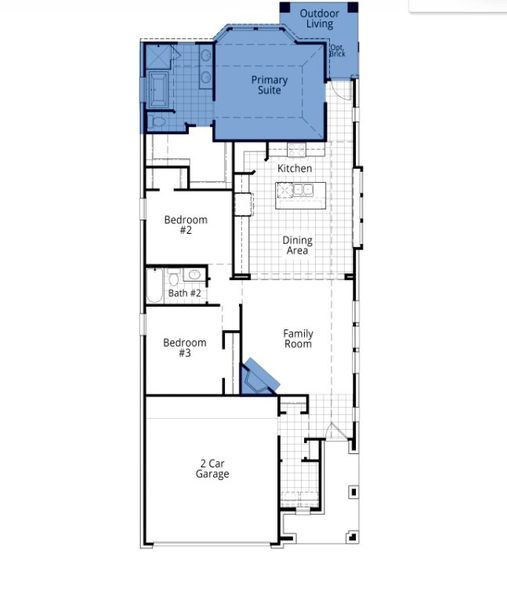 2D floor plan layout of this home in Prominence, San Antonio, TX (Image 3).