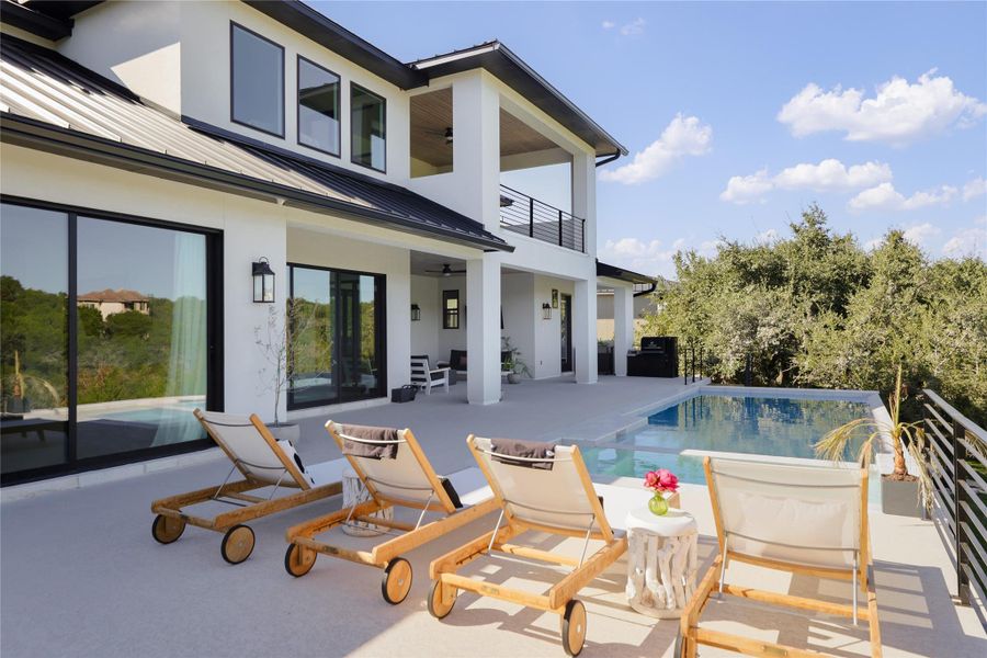 The pool deck serves as an extension of your living space, elevating outdoor entertaining to new heights