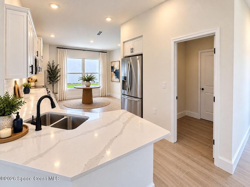 Furnished interior view inside a new home in St. John's Preserve, Palm Bay (Image 7). Furnished interior view inside a new home in St. John's Preserve, Palm Bay (Image 7).