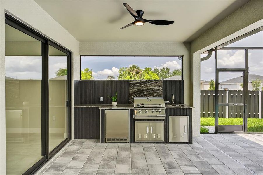 Exterior details and patio area of a home in , Cape Coral (Image 29). Exterior details and patio area of a home in , Cape Coral (Image 29).