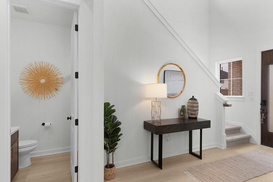 Furnished interior view inside a new home in Deerbrooke Cottages, Leander (Image 17).
