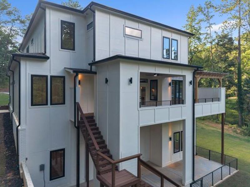 Exterior details and patio area of a home in , Atlanta (Image 45).