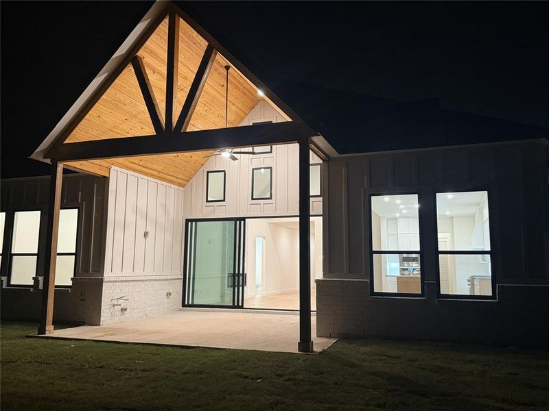 Exterior details and patio area of a home in Highland Crossing, Celina (Image 2). Exterior details and patio area of a home in Highland Crossing, Celina (Image 2).