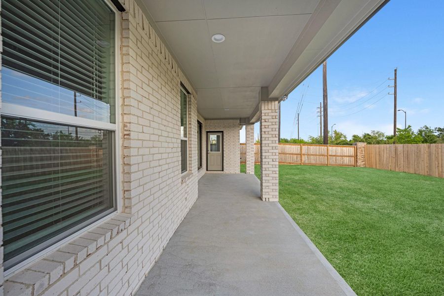 Exterior details and patio area of a home in Morton Creek Ranch, Katy (Image 4). Exterior details and patio area of a home in Morton Creek Ranch, Katy (Image 4).