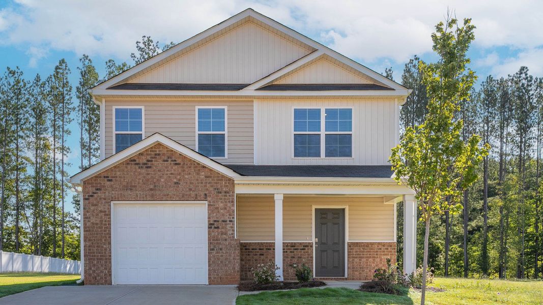 Representative exterior photo of a completed home built from the OLIVER by D.R. Horton in River's Edge, Mayodan, NC (Image 16).