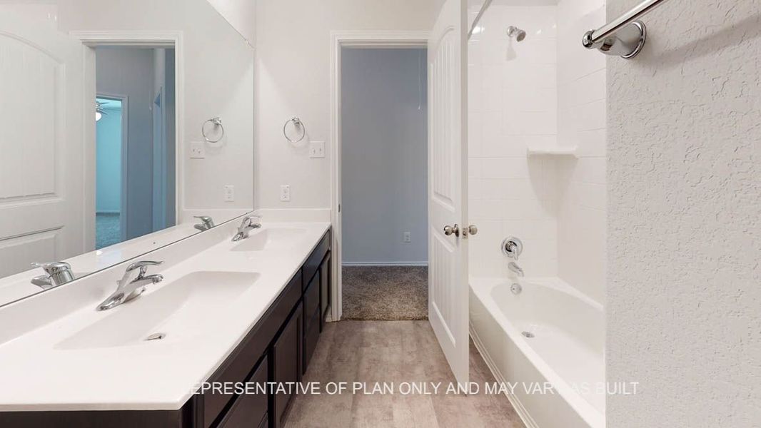Representative furnished interior of a home built from the Aspen by D.R. Horton in Village at Nolan Heights, Harker Heights (Image 9).