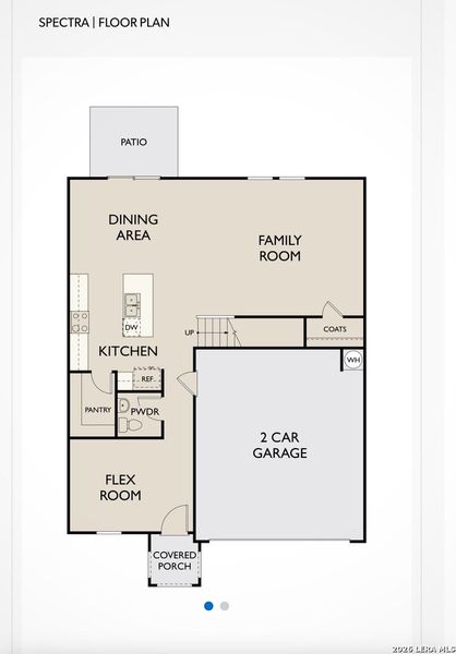 2D floor plan layout of this home in Hennersby Hollow, San Antonio, TX (Image 6).