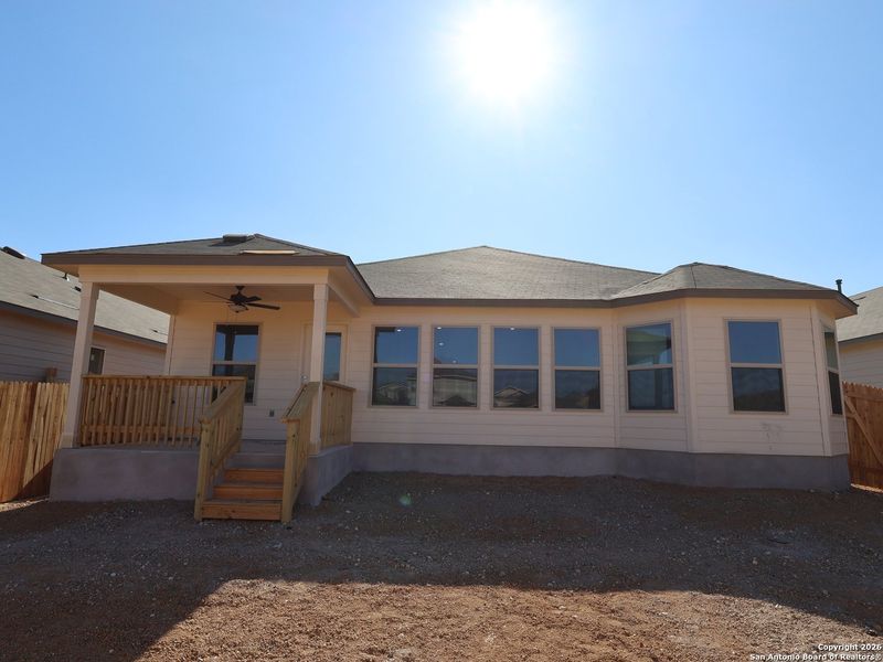 Exterior details and patio area of a home in Winding Brook, San Antonio (Image 26).