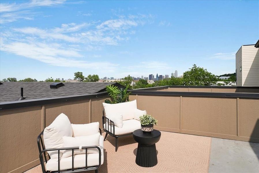 Exterior details and patio area of a home in , Dallas (Image 23).