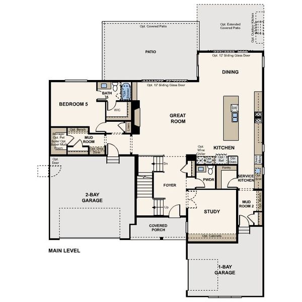 2D floor plan layout for the The Montclair by Century Communities in Trails at Smoky Hill | The Preserve, Parker, CO (Image 3).