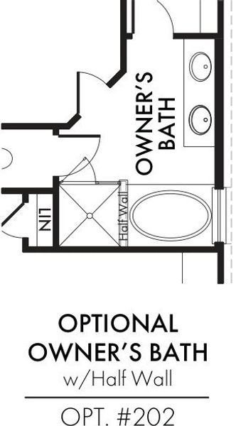 Master Bath – Tub Shower 1/2 Wall Master Bath – Tub Shower 1/2 Wall