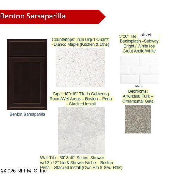 Sample of building materials used in homes in Wells Landing, Jacksonville (Image 34).